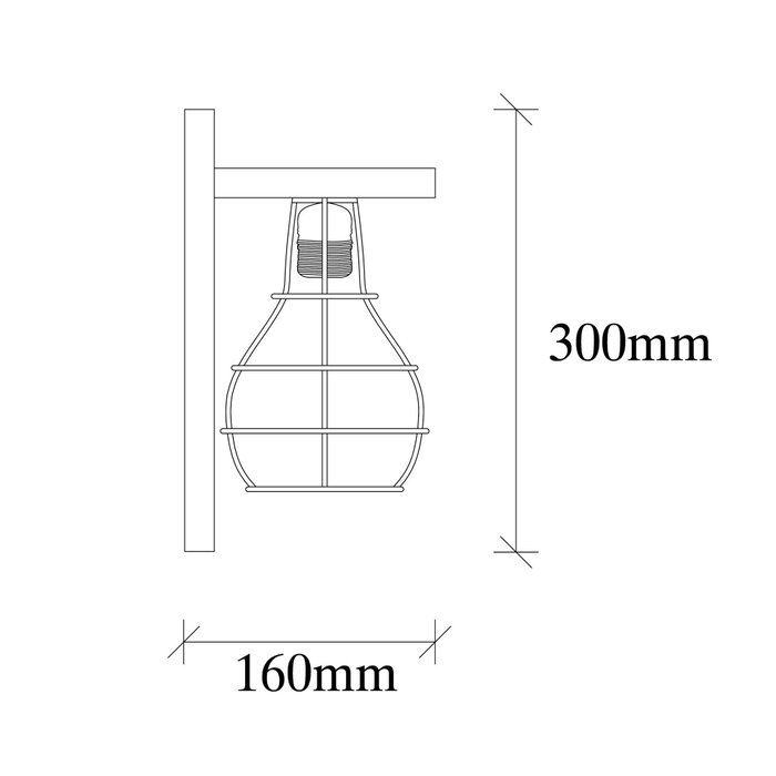 Opviq Erebos - 121-A Lámpara de pared de madera